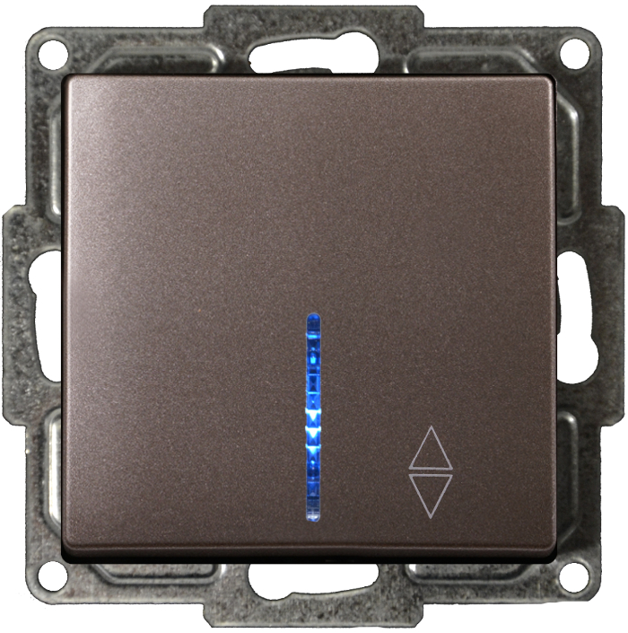 Visage Wechselschalter mit LED Anthrazit