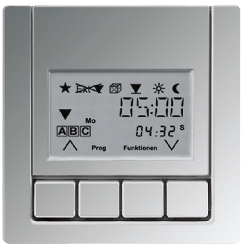 JUNG GCR5232T3 Jalousie Abdeckung mit Timer Universal Glanz-Chrom