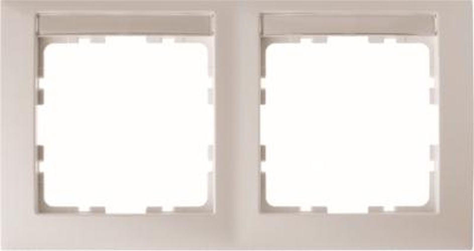 Berker 10229919 Rahmen mit Beschriftungsfeld 2Fach Waagerecht S.1 Polarweiß, Matt Berker 10229919 Rahmen mit Beschriftungsfeld 2Fach Waagerecht S.1 Polarweiß, Matt