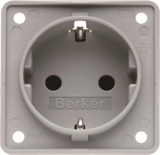 Berker 941852506 Steckdose SCHUKO, mit Schraubklemmen, Integro Modul-Einsätze, Grau Matt Berker 941852506 Steckdose SCHUKO, mit Schraubklemmen, Integro Modul-Einsätze, Grau Matt