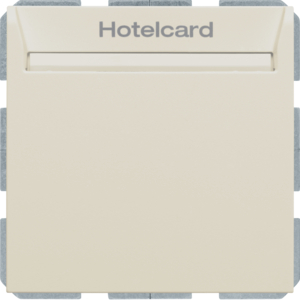 Berker 16408992 Relais-Schalter mit Zentralstück für Hotelcard Berker S.1 Weiß, Glänzend