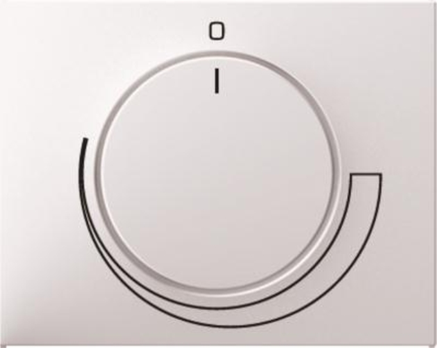 Berker 11357209 Zentralstück mit Regulierknopf für Drehzahlsteller K.1 Polarweiß, Glänzend