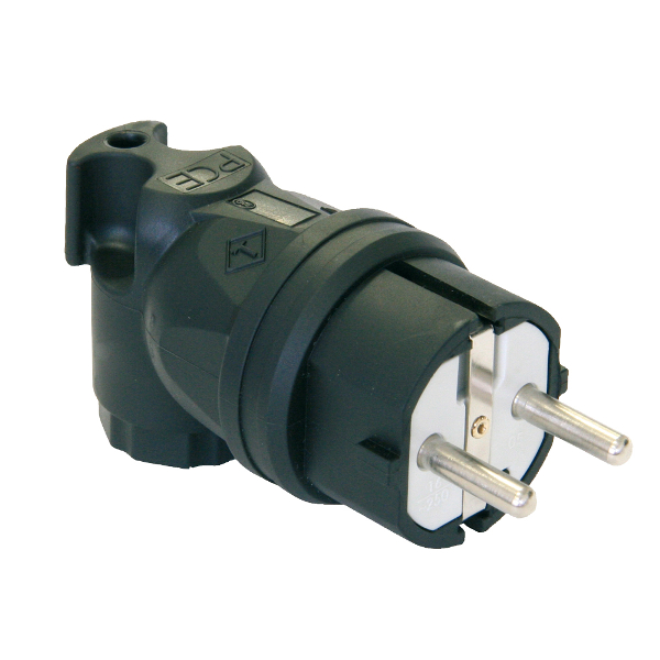 PCE 05811-s Gummi Winkelstecker 16A 2p+E Schwarz IP44 PCE 05811-s Gummi Winkelstecker 16A 2p+E Schwarz IP44