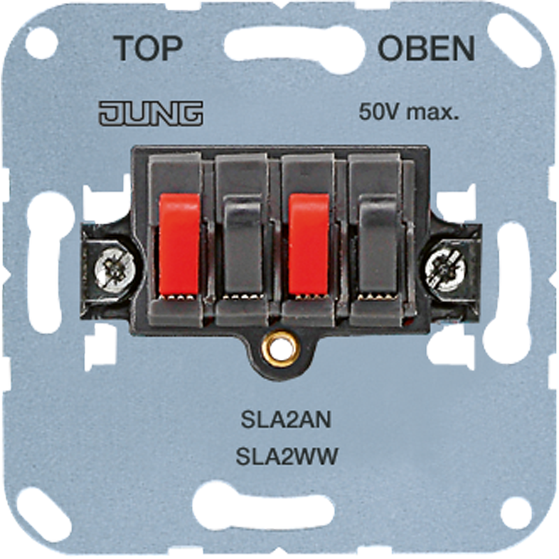 JUNG SLA2AN Stereo-Lautsprecher-Anschlussdose Anthrazit JUNG SLA2AN Stereo-Lautsprecher-Anschlussdose Anthrazit