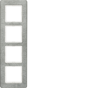 Berker 10146083 Rahmen 4Fach senkrecht, Q.7, Edelstahl, Metall Gebürstet Berker 10146083 Rahmen 4Fach senkrecht, Q.7, Edelstahl, Metall Gebürstet