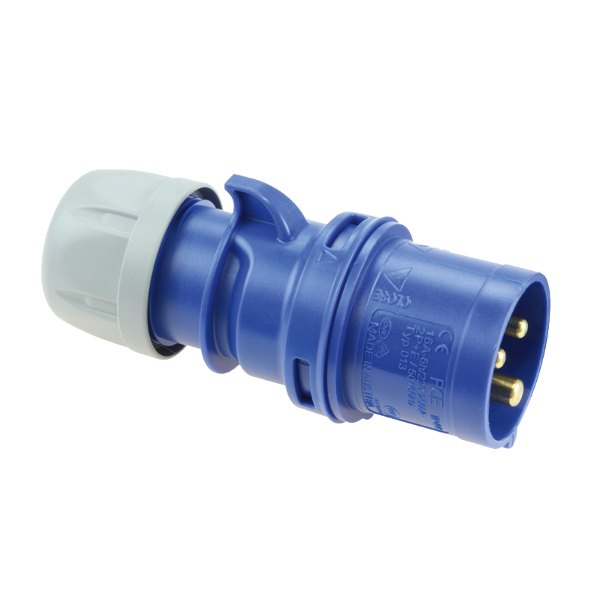 PCE 013-6 CEE Stecker 16A 3-Polig 6h Shark IP44