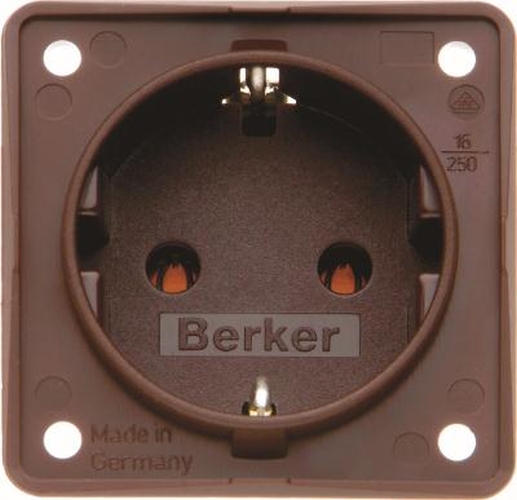 Berker 947782501 Steckdose SCHUKO, mit Steckklemmen, Integro Modul-Einsätze, Braun Matt Berker 947782501 Steckdose SCHUKO, mit Steckklemmen, Integro Modul-Einsätze, Braun Matt