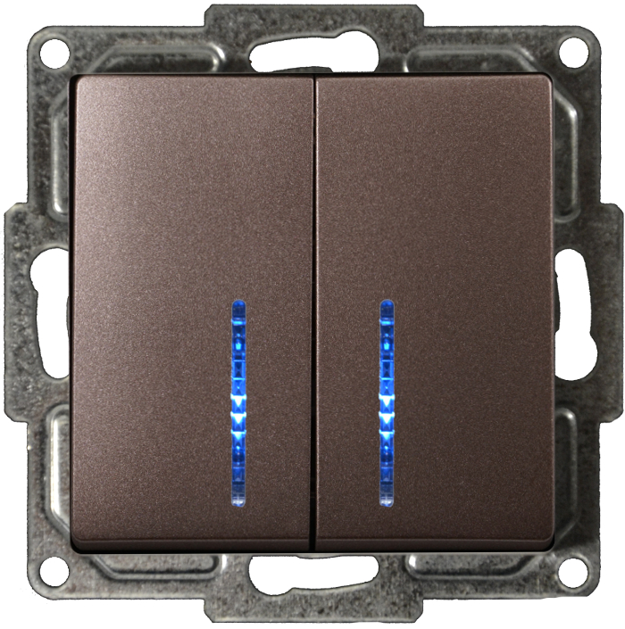 Visage Serienschalter mit LED Anthrazit