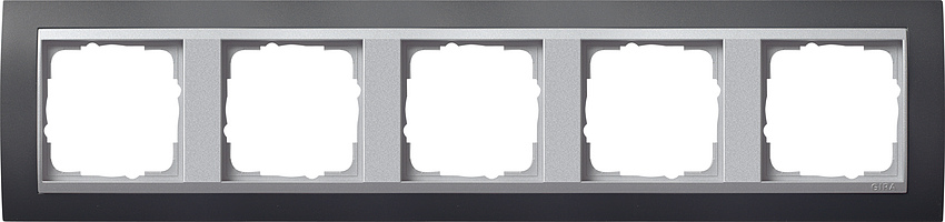 GIRA 021581 Rahmen 5-Fach Event Anthrazit/Farbe-Alu GIRA 021581 Rahmen 5-Fach Event Anthrazit/Farbe-Alu