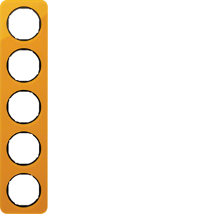 Berker 10152334 Rahmen 5Fach R.1 Acryl Orange Transparent/Schwarz Glänzend Berker 10152334 Rahmen 5Fach R.1 Acryl Orange Transparent/Schwarz Glänzend