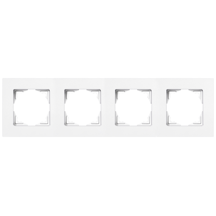 Ambiente Linear 4-Fach Abdeckrahmen Reinweiß Ambiente Linear 4-Fach Abdeckrahmen Reinweiß