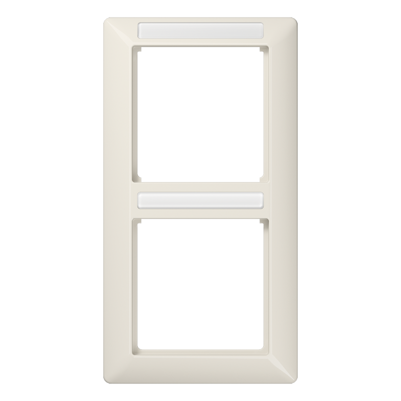 JUNG AS582BFINA Rahmen 2-Fach mit Fenster für Beschriftungsfeldträger Cremeweiß