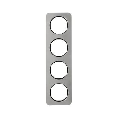Berker 10142104 Rahmen 4Fach R.1 Edelstahl/Schwarz Berker 10142104 Rahmen 4Fach R.1 Edelstahl/Schwarz