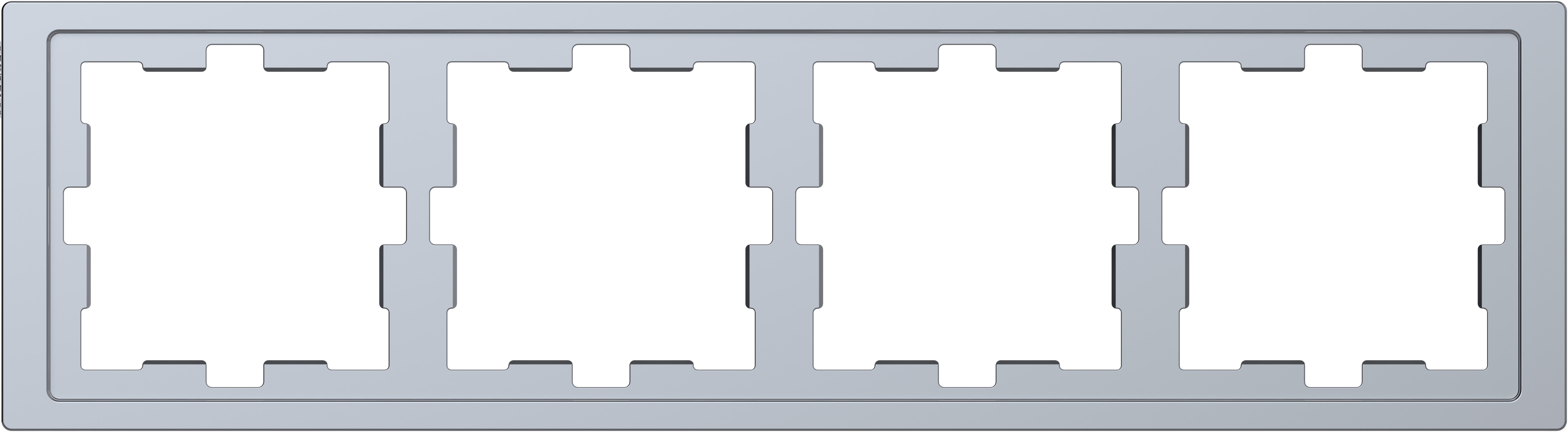 Merten MEG4040-6536 Rahmen 4-Fach D-Life Edelstahl