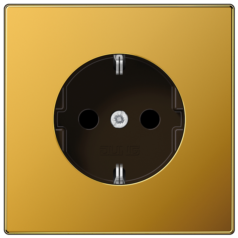 JUNG LS1520KIGGO Steckdosen-Einsatz mit EBS Vergoldet JUNG LS1520KIGGO Steckdosen-Einsatz mit EBS Vergoldet