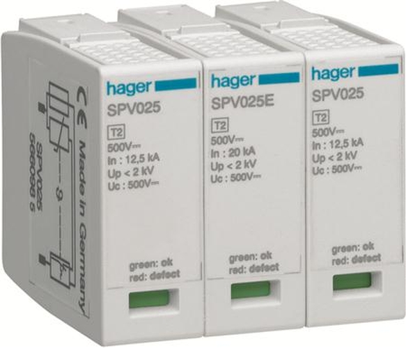 Hager SPV025 Steckmodul 1-Polig 25kA Klasse 2/C +/- für SPV325 Typ 2