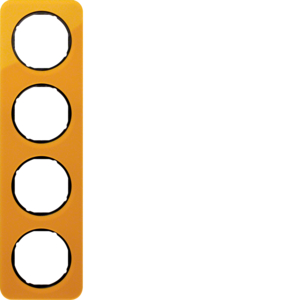 Berker 10142334 Rahmen 4Fach R.1 Acryl Orange Transparent/Schwarz Glänzend Berker 10142334 Rahmen 4Fach R.1 Acryl Orange Transparent/Schwarz Glänzend