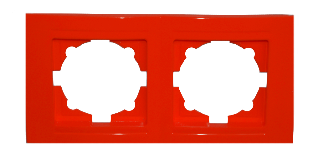 Moderna 2-Fach Abdeckrahmen Rot Moderna 2-Fach Abdeckrahmen Rot