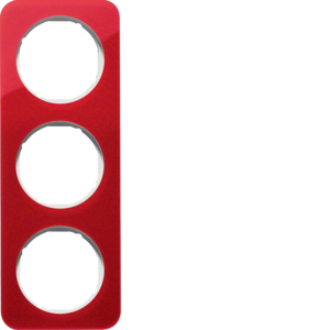 Berker 10132349 Rahmen 3Fach R.1 Acryl Rot Transparent/Polarweiß Glänzend Berker 10132349 Rahmen 3Fach R.1 Acryl Rot Transparent/Polarweiß Glänzend