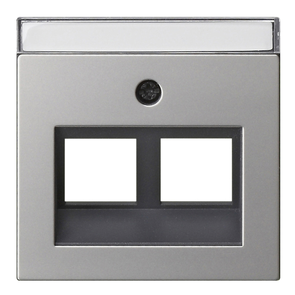 GIRA 2640600 Abdeckung Modular-Jack 2-Fach mit Beschriftungsfeld Edelstahl GIRA 2640600 Abdeckung Modular-Jack 2-Fach mit Beschriftungsfeld Edelstahl