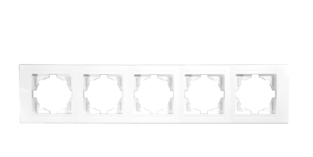 Moderna 5-Fach Abdeckrahmen Alpinweiß Moderna 5-Fach Abdeckrahmen Alpinweiß