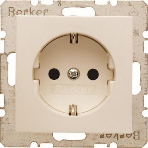 Berker 47238982 Steckdose SCHUKO mit erhöhtem Berührungsschutz S.1 Weiß, Glänzend