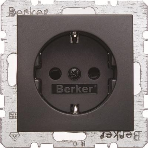 Berker 47231606 Steckdose SCHUKO mit erhöhtem Berührungsschutz B.3/B.7 Anthrazit, Matt