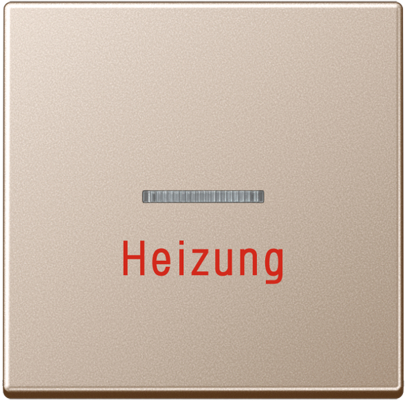 JUNG A590HCH Kontroll-Wippe mit Aufschrift "Heizung"
 Champagner