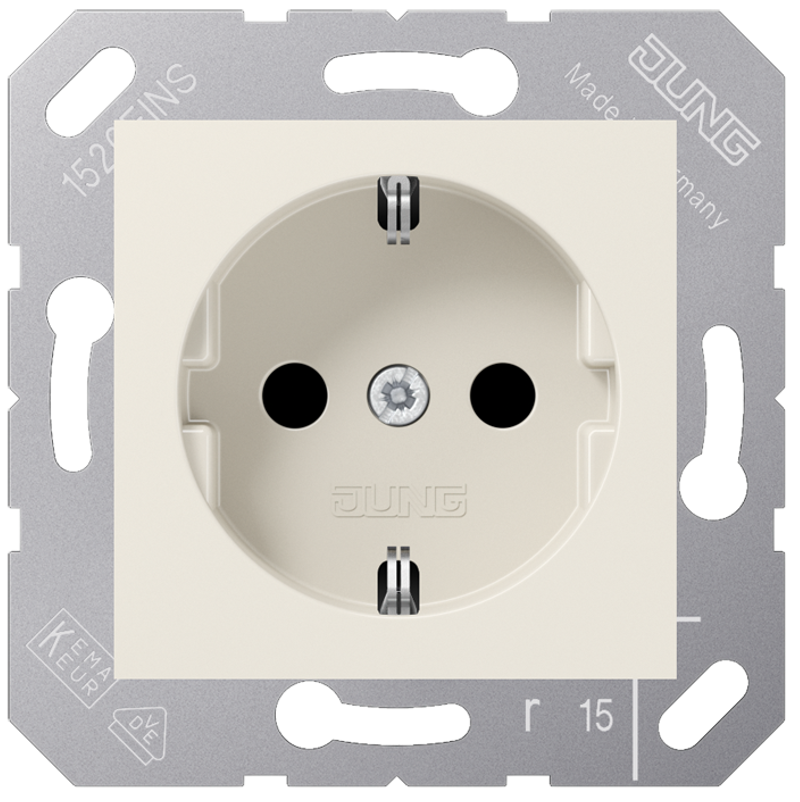 JUNG CD5120BF Steckdosen-Einsatz für Klappdeckel Cremeweiß JUNG CD5120BF Steckdosen-Einsatz für Klappdeckel Cremeweiß