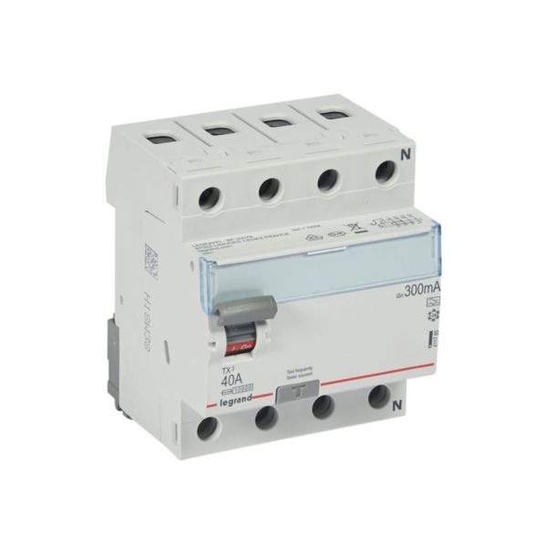 Legrand 411785 TX3 FI-Schutzschalter 40A 4-Polig 0,3A Legrand 411785 TX3 FI-Schutzschalter 40A 4-Polig 0,3A