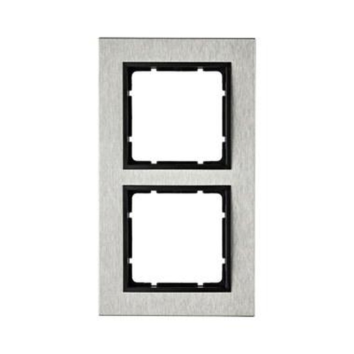 Berker 10223606 Rahmen 2Fach Waagerecht B.7 Edelstahl/Anthrazit Berker 10223606 Rahmen 2Fach Waagerecht B.7 Edelstahl/Anthrazit