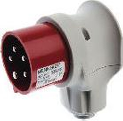 Berker 578001 CEE Winkelstecker 5-polig 16 A Verbindungssysteme Grau/Rot