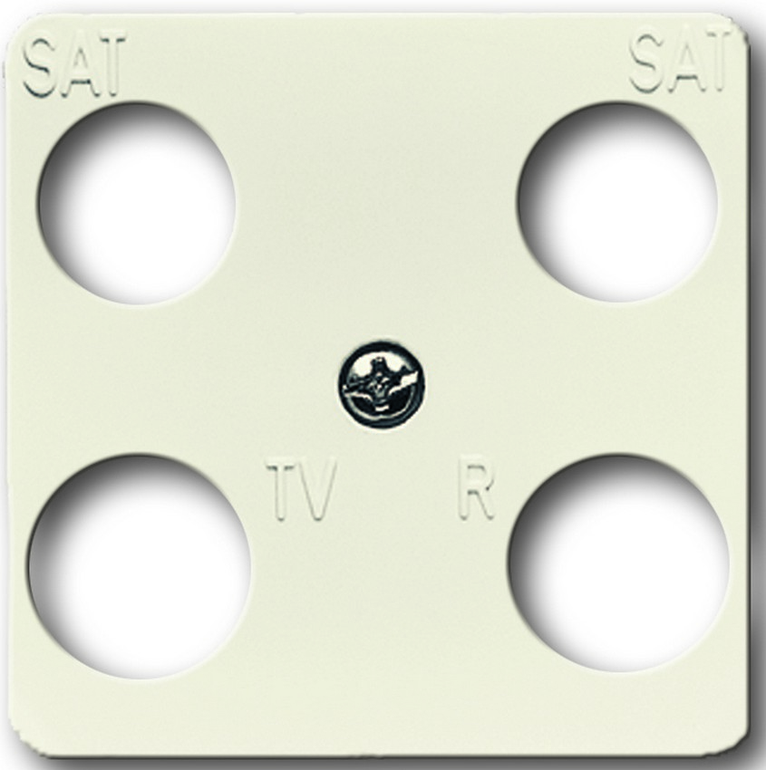 Busch-Jaeger 1743-04-212 Abdeckung TV 4-Loch Cremeweiß Busch-Jaeger 1743-04-212 Abdeckung TV 4-Loch Cremeweiß