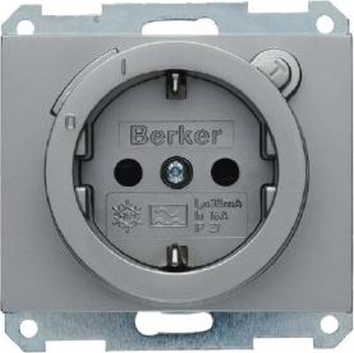 Berker 47087004 Steckdose SCHUKO mit FI-Schutzschalter u. erh.BS K.5 Edelstahl, Lackiert Berker 47087004 Steckdose SCHUKO mit FI-Schutzschalter u. erh.BS K.5 Edelstahl, Lackiert