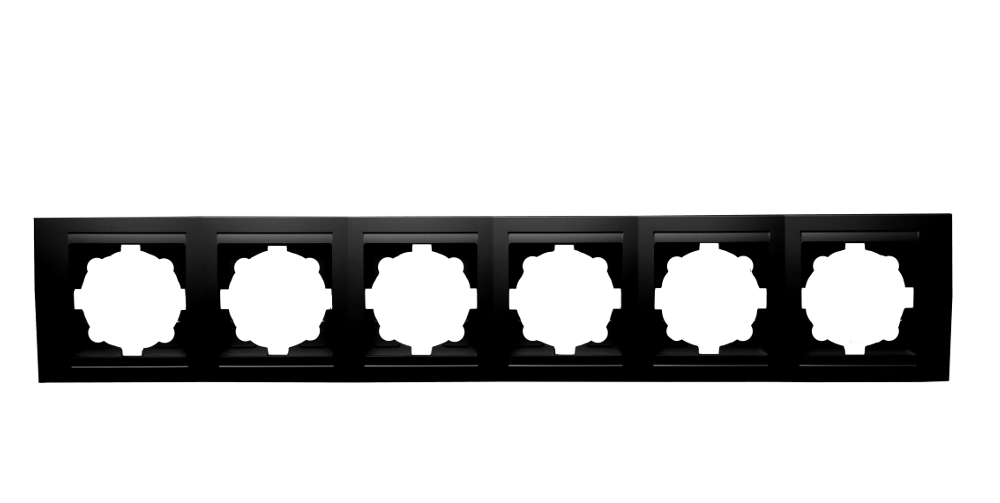 Moderna 6-Fach Abdeckrahmen Schwarz Moderna 6-Fach Abdeckrahmen Schwarz