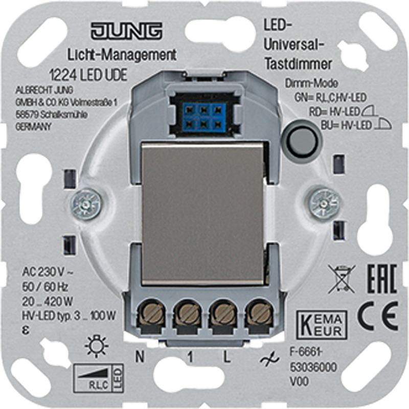 JUNG 1224LEDUDE LED-Universal-Tastdimmer-Einsatz