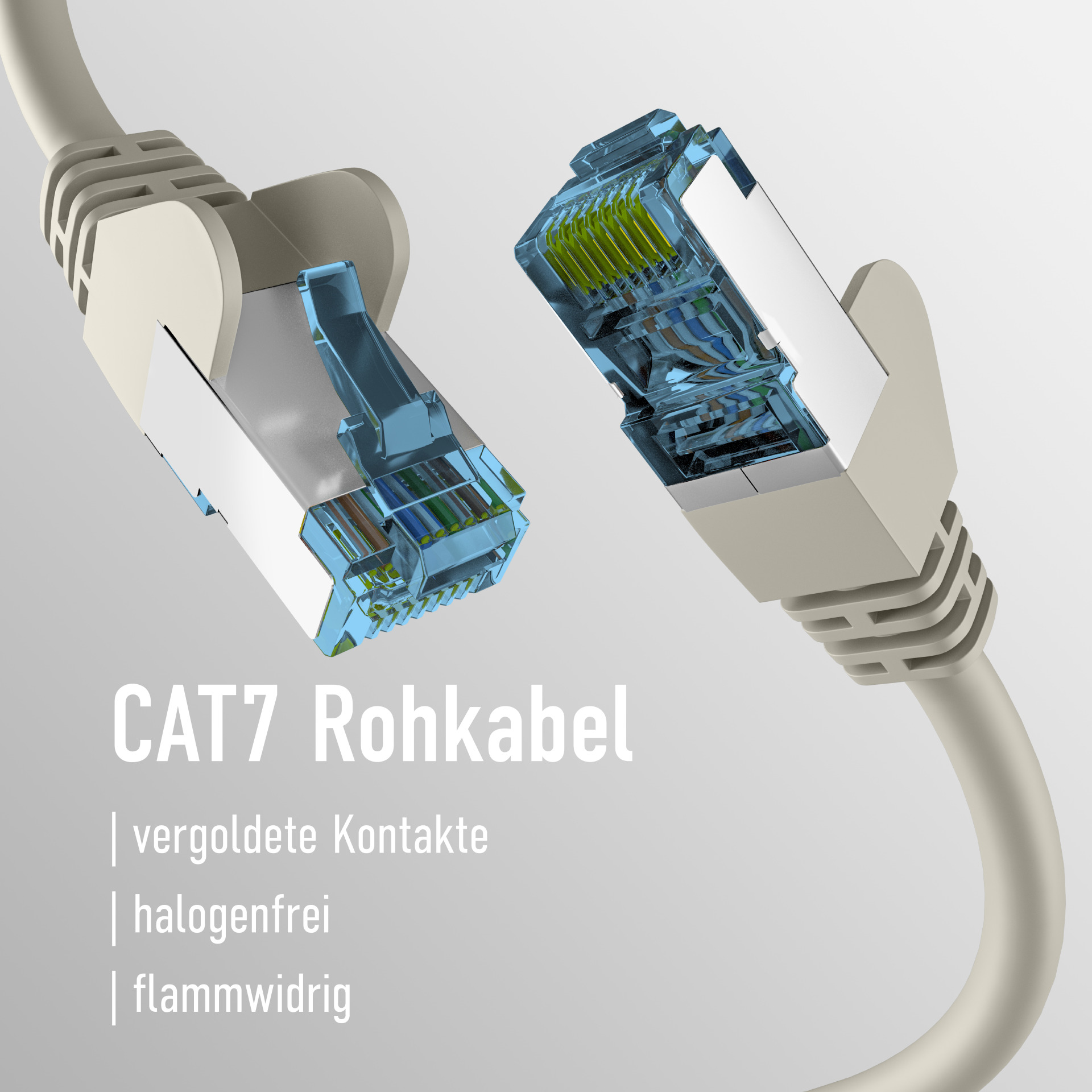 Patchkabel CAT.7  S-FTP/PIMF Grau 50m