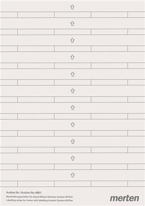 Merten 486100 Rahmen Beschriftungsstreifen für beschriftbare M-Plan Polarweiß/silber