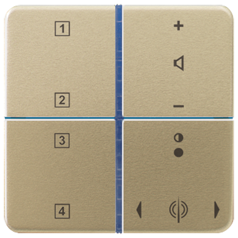 JUNG RANCD514TSGB Tastensatz Radio, senkrecht
 Gold-Bronze JUNG RANCD514TSGB Tastensatz Radio, senkrecht
 Gold-Bronze