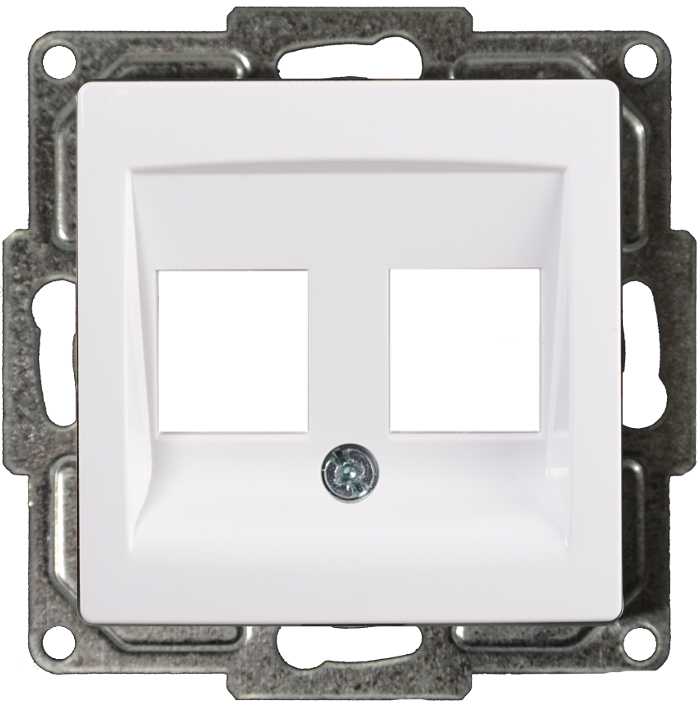 Moderna Modular Jack Leerdose 2-Fach Alpinweiß Moderna Modular Jack Leerdose 2-Fach Alpinweiß