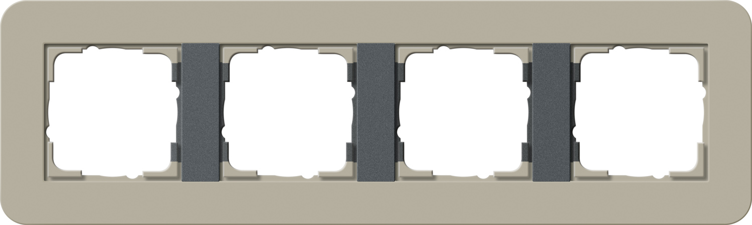 Gira 0214428 4-Fach Rahmen E3 Graubeige-Anthrazit Gira 0214428 4-Fach Rahmen E3 Graubeige-Anthrazit
