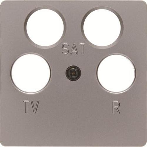 Berker 148404 Zentralplatte für Antennendose 4Loch Edelstahl, Lackiert Berker 148404 Zentralplatte für Antennendose 4Loch Edelstahl, Lackiert