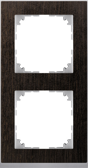 Merten MEG4020-3671 Rahmen 2-Fach M-Pure Decor Wenge/Aluminium