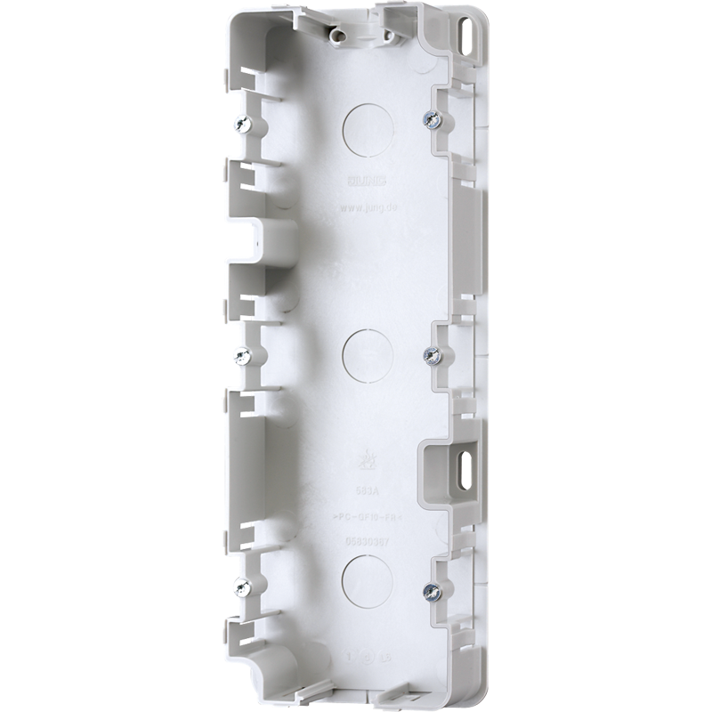JUNG 583A Montagegehäuse 3-Fach für Aufputz-Kappen