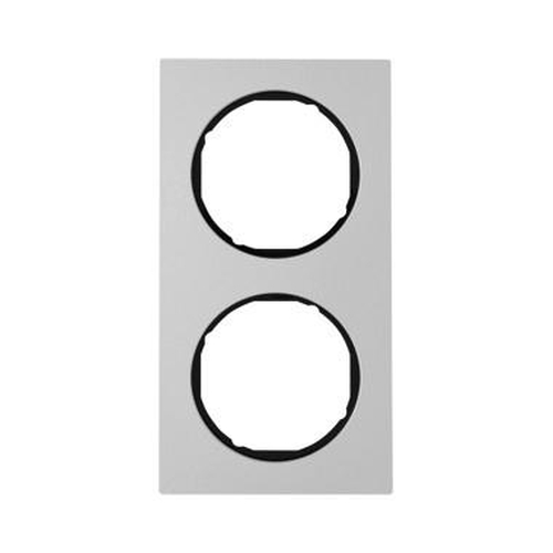 Berker 10122284 Rahmen 2Fach R.3 Alu/Schwarz Berker 10122284 Rahmen 2Fach R.3 Alu/Schwarz