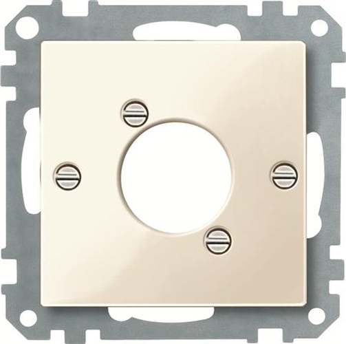 Merten 468044 Zentralplatte für Audio-Steckverbinder XLR Weiß-Glänzend