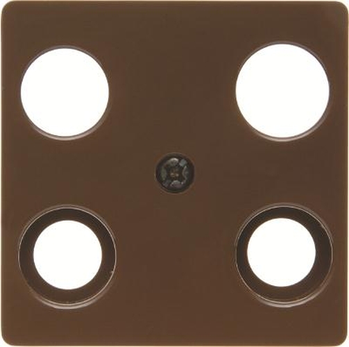 Berker 148301 Zentralplatte für Antennen-Steckdose 4Loch Zentralplattensystem Braun, Glänzend Berker 148301 Zentralplatte für Antennen-Steckdose 4Loch Zentralplattensystem Braun, Glänzend