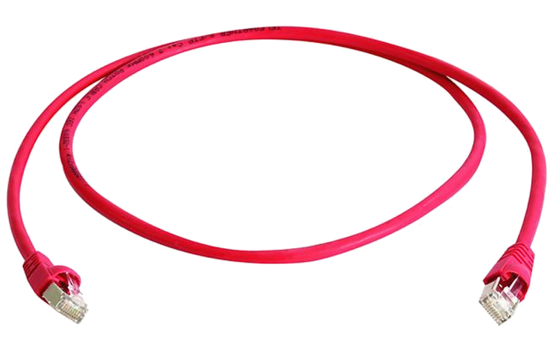 Telegärtner L00000A0083 Patchkabel Cat.6A Rot 1,0m