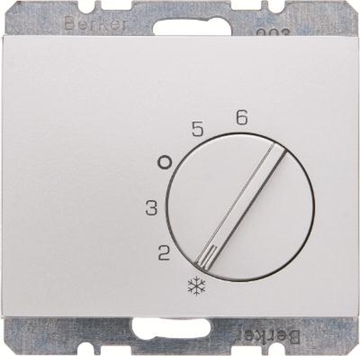 Berker 20267104 Temperaturregler mit Wechsler und Zentralstück K.5 Edelstahl, Lackiert