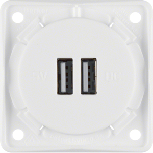 Berker 926002509 USB Ladesteckdose 230 V Integro Einsätze Polarweiß, Matt Berker 926002509 USB Ladesteckdose 230 V Integro Einsätze Polarweiß, Matt